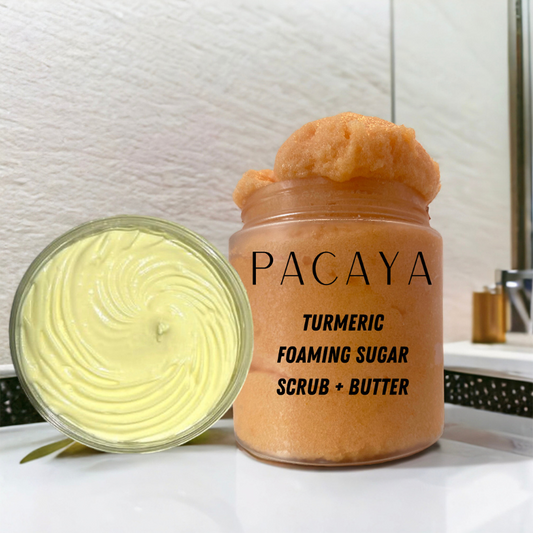 Pacaya Turmeric Foaming Sugar Scrub + Butter